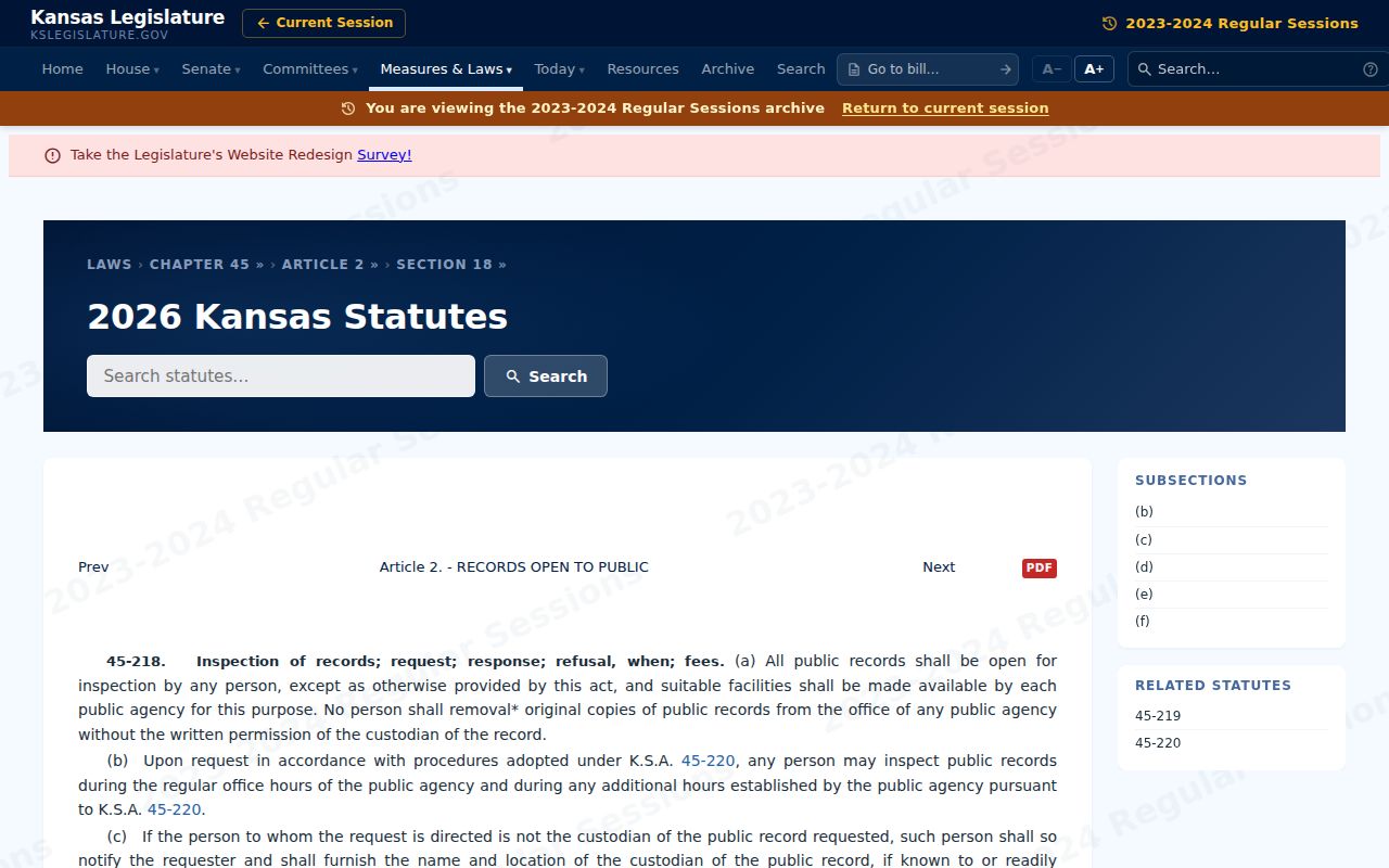 Chase court docket records inspection law