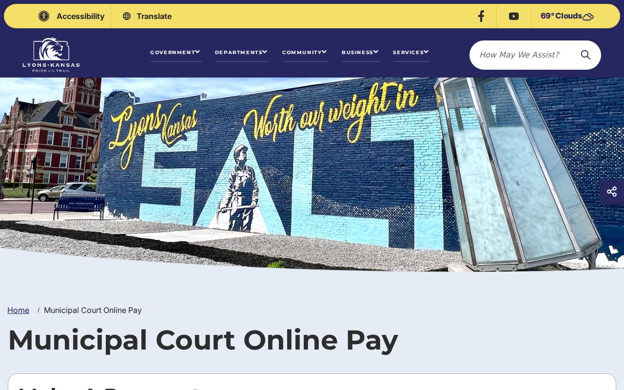 Lyons Municipal Court online payment form