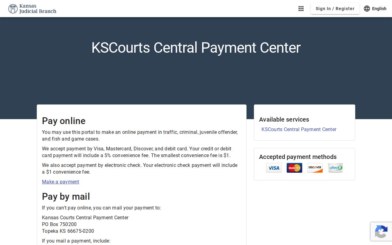 Kansas Courts Central Payment Center