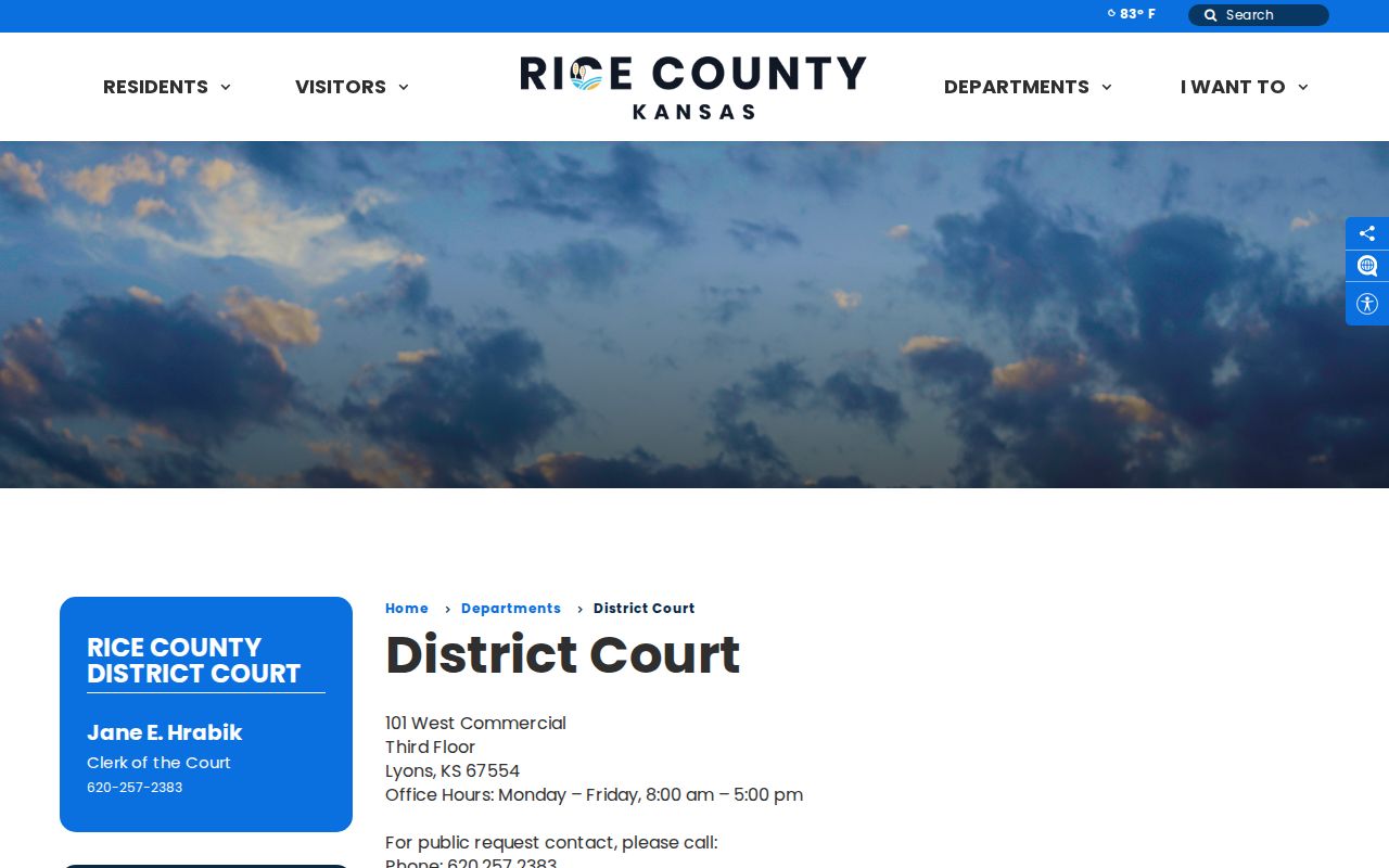 Official Rice County District Court page